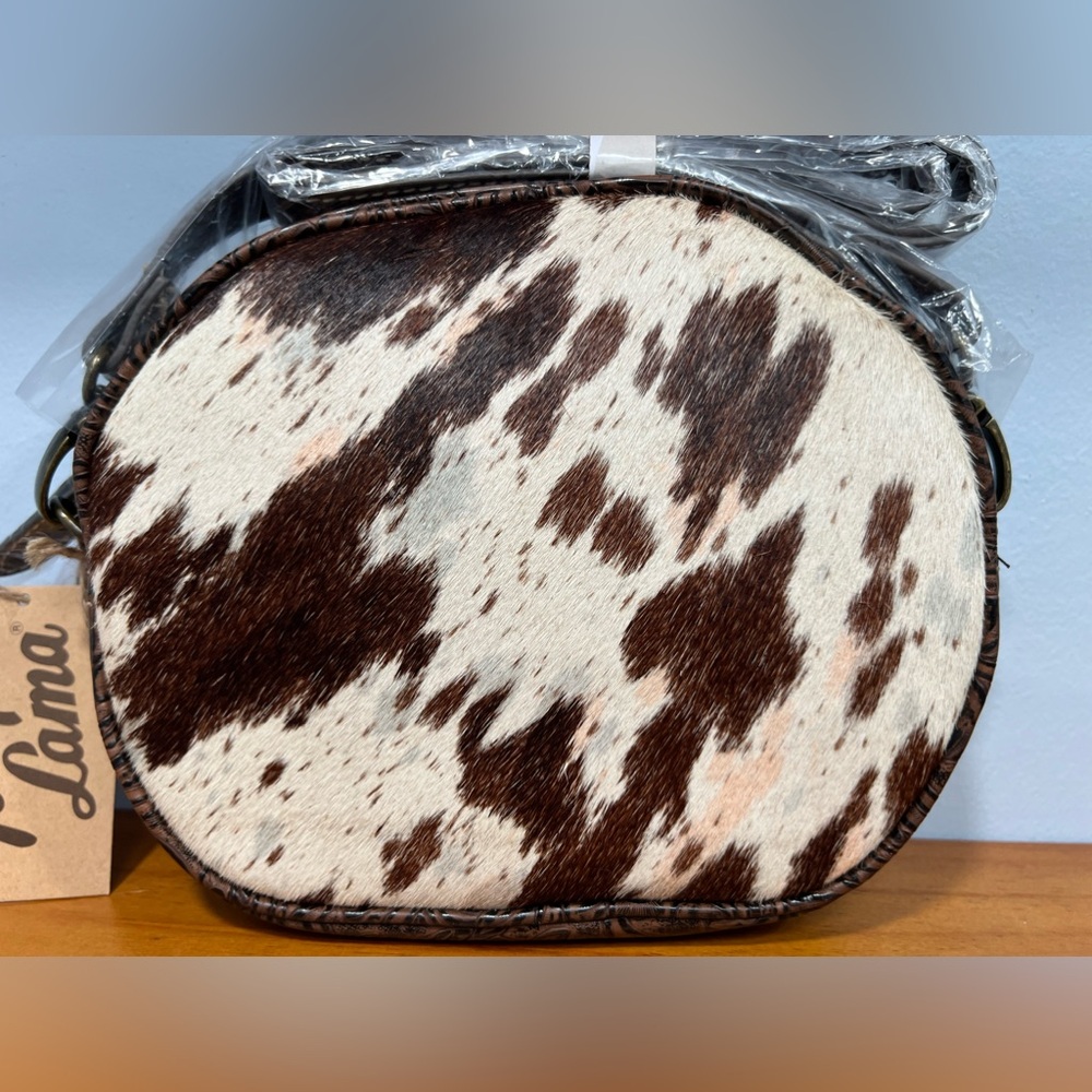 TONY LAMA NWT Genuine Cowhide Embossed Leather Tooled Accents Crossbody Bag NEW - Picture 5 of 13